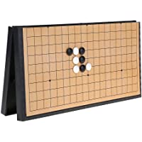 Alomejor Go Game Set Juego de Viaje magnético Plegable para niños Weiqi Educational Go Go Travel Travel Set para niños